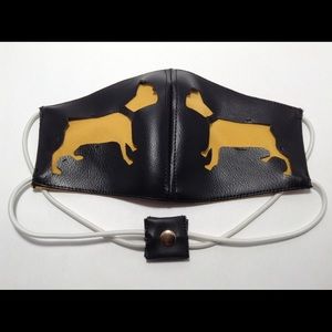 Faux leather mask